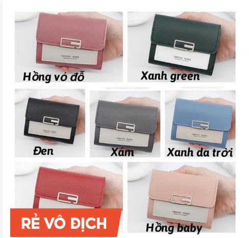 Ví nữ mini cao cấp cầm tay đẹp nhỏ gọn bỏ túi đựng tiền nhiều màu