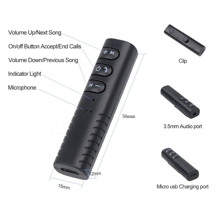 Bluetooth Adapter Tạo Kết Nối Âm Thanh 4.2 Rảnh Tay.