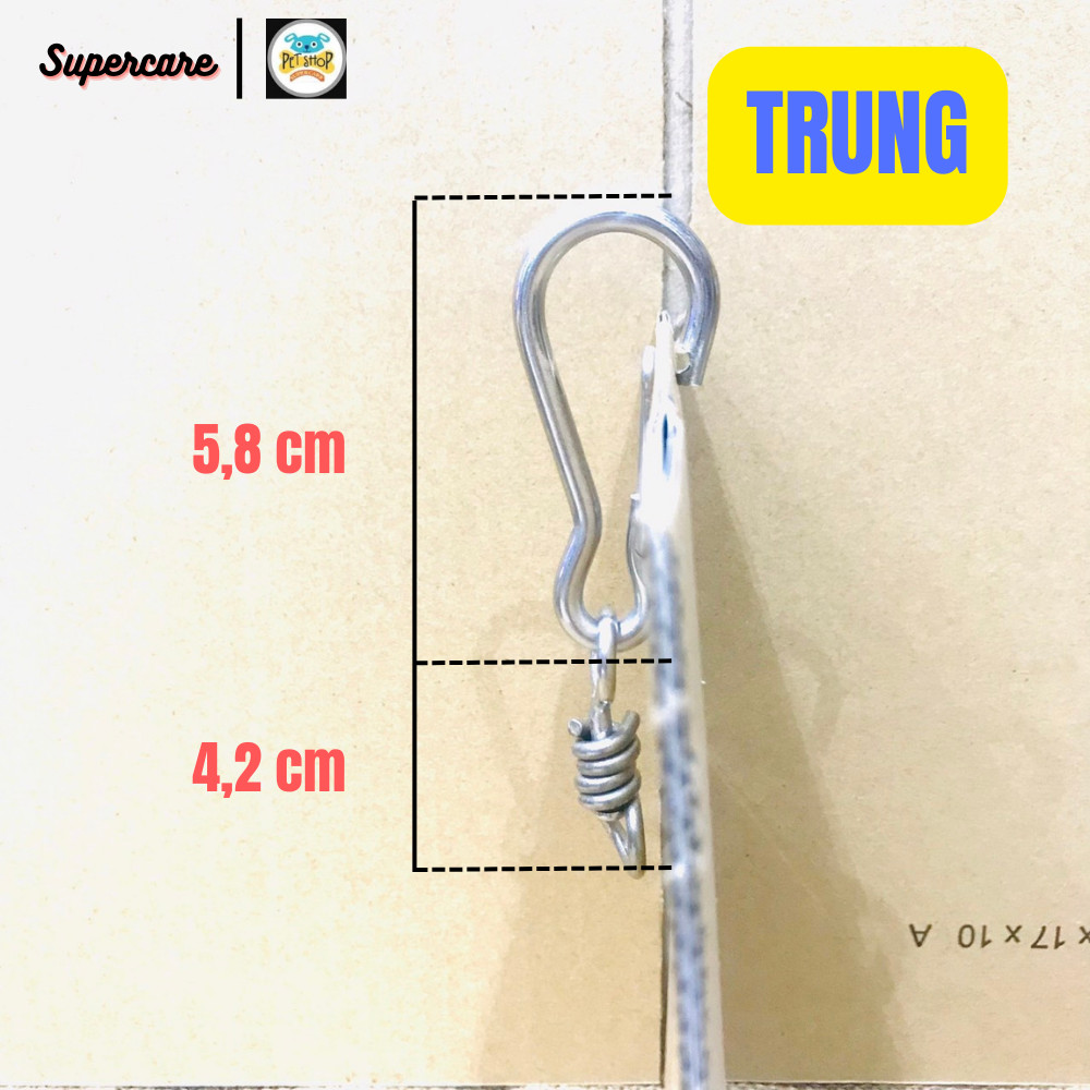 [Hoàn tiền 10%] Móc INOX ZIN -Móc Khoá Inox Đa Dụng (Có Chốt Xoắn)