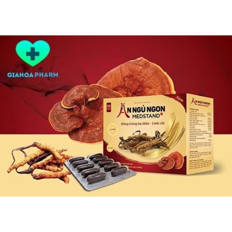 Viên uống ăn ngủ ngon Medstand - Đông trùng hạ thảo linh chi