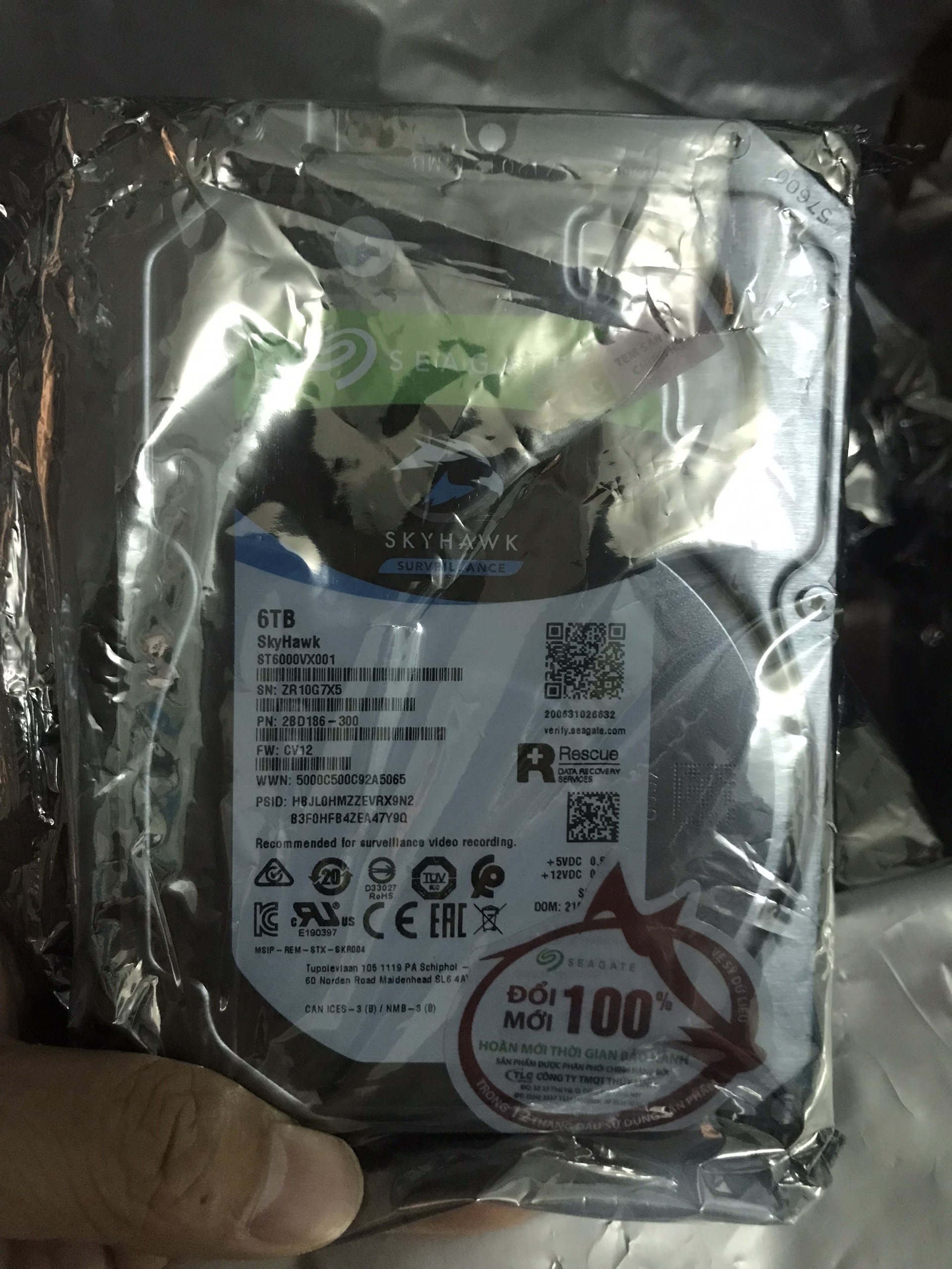 Ổ cứng 6TB Seagate Skyhawk ST6000VX001