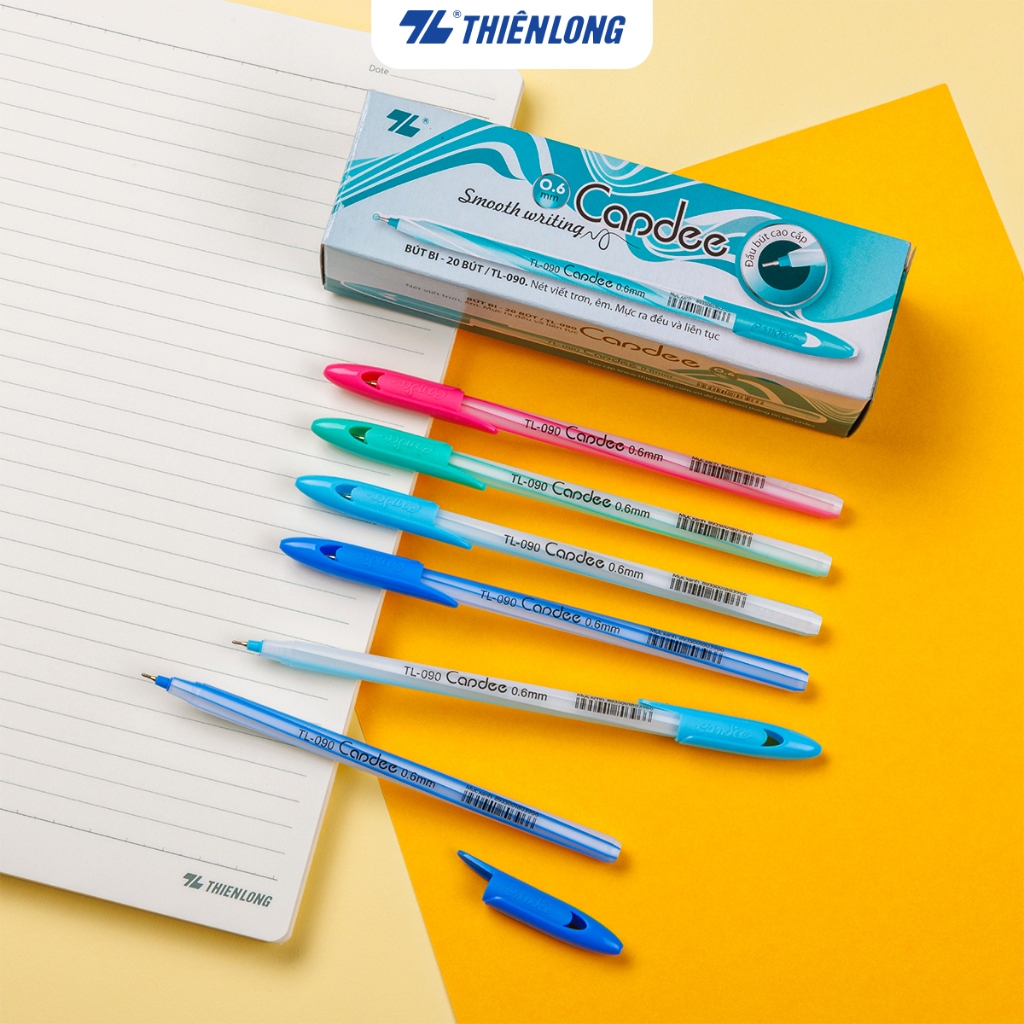 Bút bi thiên long tl-090 ngòi 0.6mm mực xanh