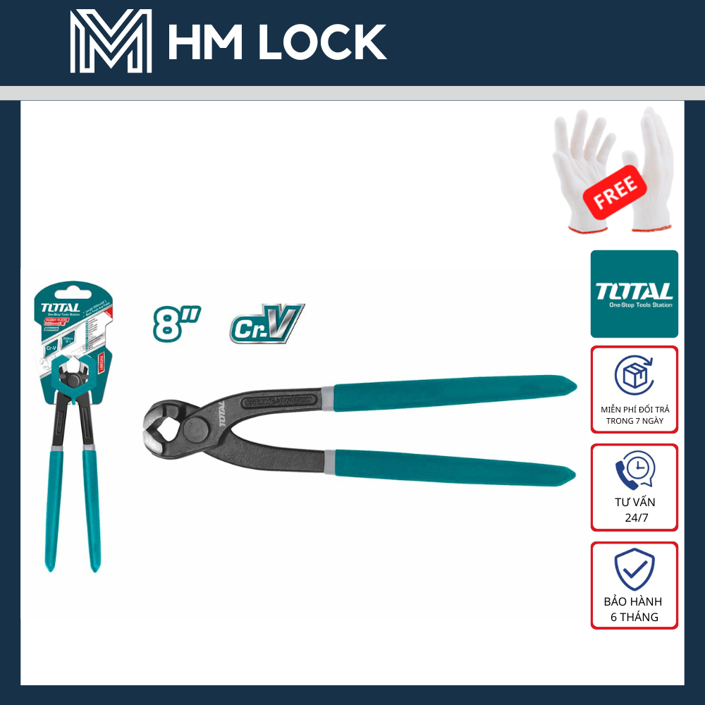 Kềm càng cua đầu nhỏ total - size 200, 228, 255mm - hàng chính hãng - hm lock