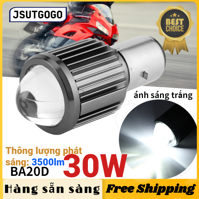 BA20D LED Motorcycle Headlight 3500lm 6000K White Light Color Bright Motorbike Spotlights