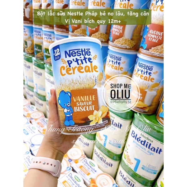 [Ship Air]-Bột ngũ cốc lắc sữa Nestle Pháp 415g