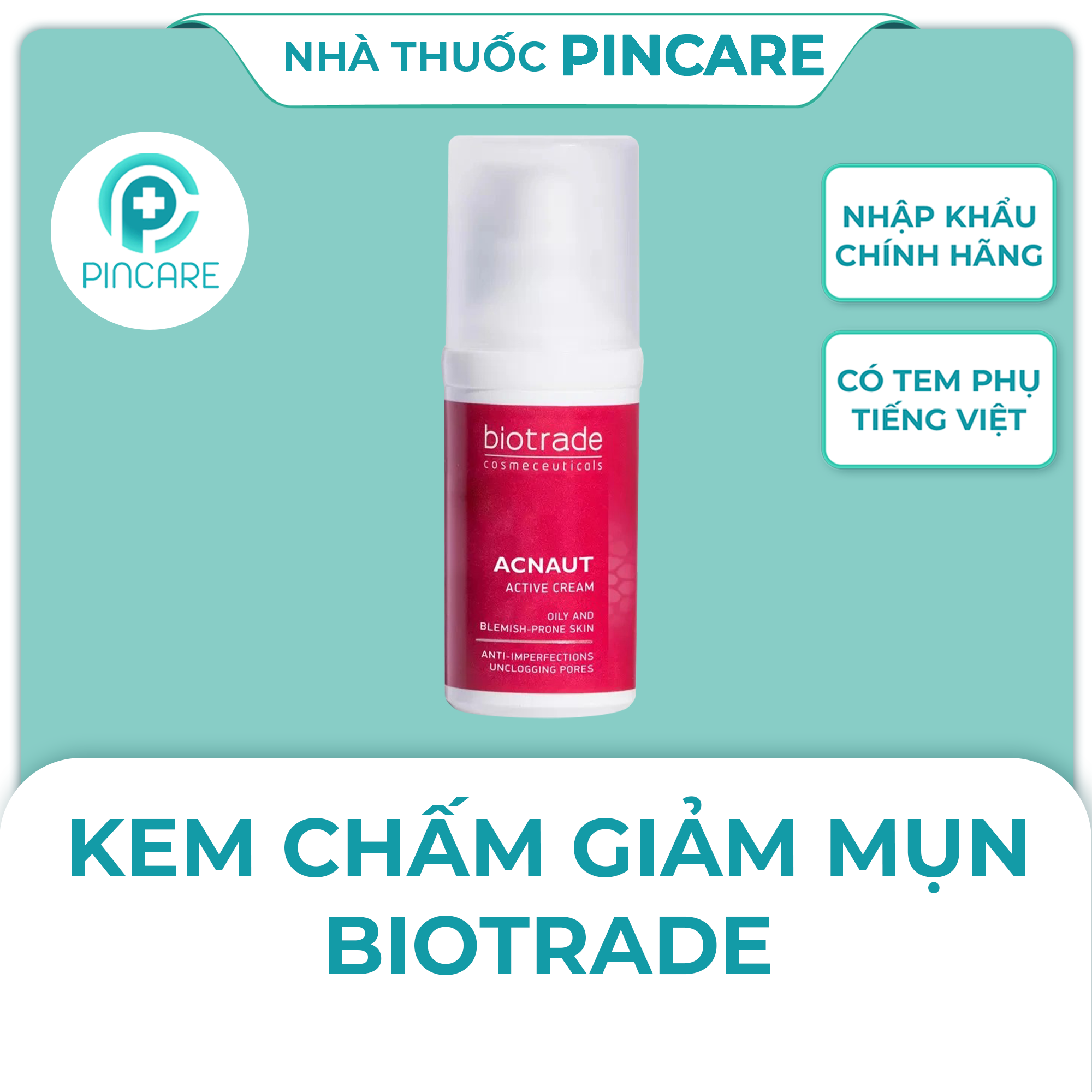 Kem chấm giảm mụn Biotrade Acnaut Active Cream - Hàng chính hãng-Nhà th.uốc Pincare