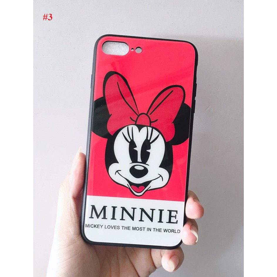 IPHONE 7PLUS/8PLUS ỐP LƯNG MẶT KÍNH HÌNH MICKEY ĐÁNG YÊU