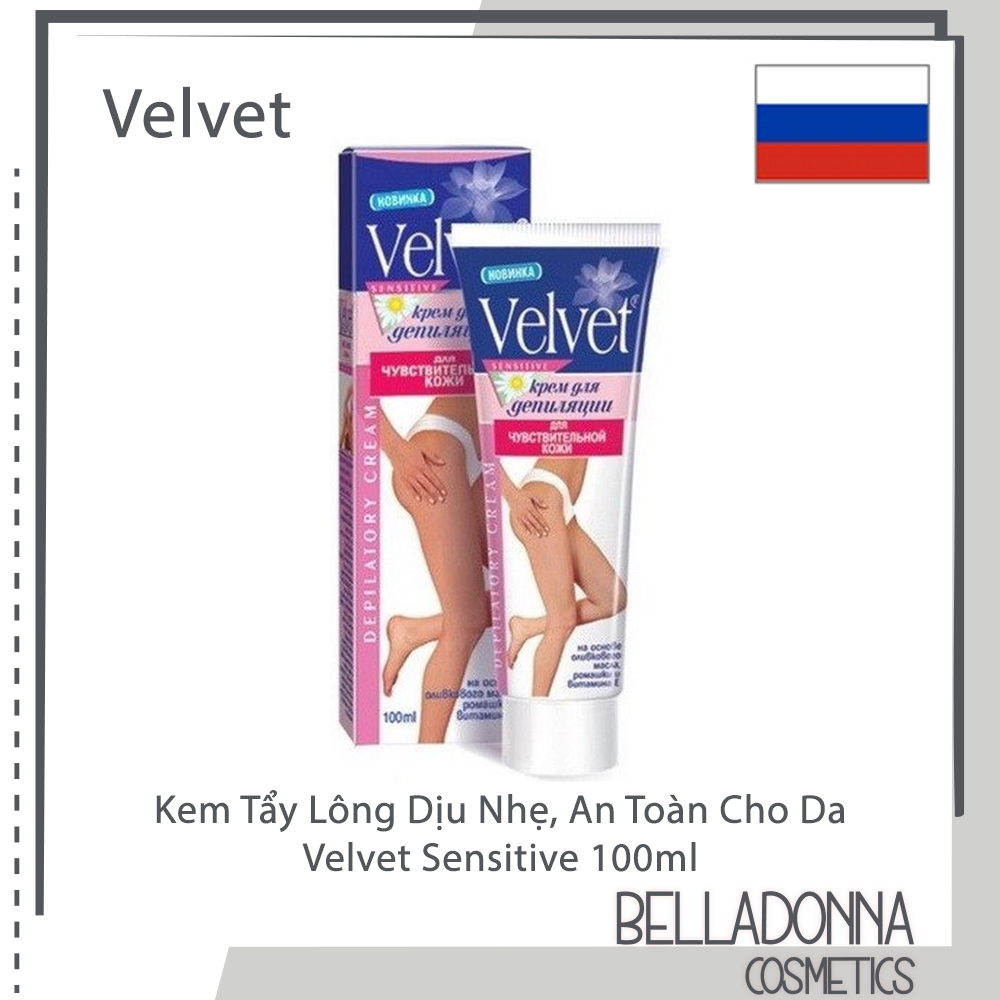 [HCM] Kem Tẩy Lông Dịu Nhẹ, An Toàn Cho Da Velvet Sensitive 100ml