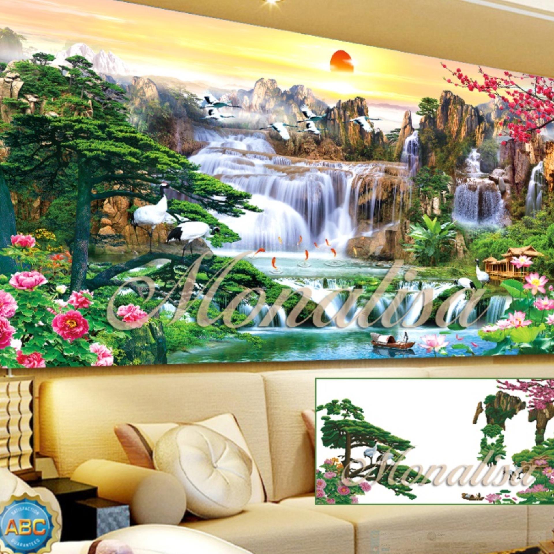 Tranh đính Đá Phong Cảnh Lưu Thủy Sinh Tài