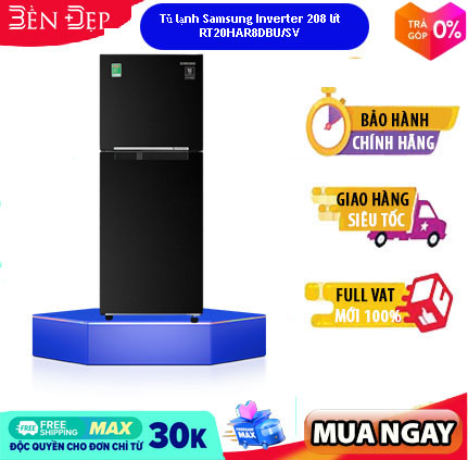 [TRẢ GÓP 0%] Tủ lạnh Samsung Inverter 208 lít RT20HAR8DBU/SV (Giá áp dụng giao tại HN, HCM& các tỉnh liên hệ shop)