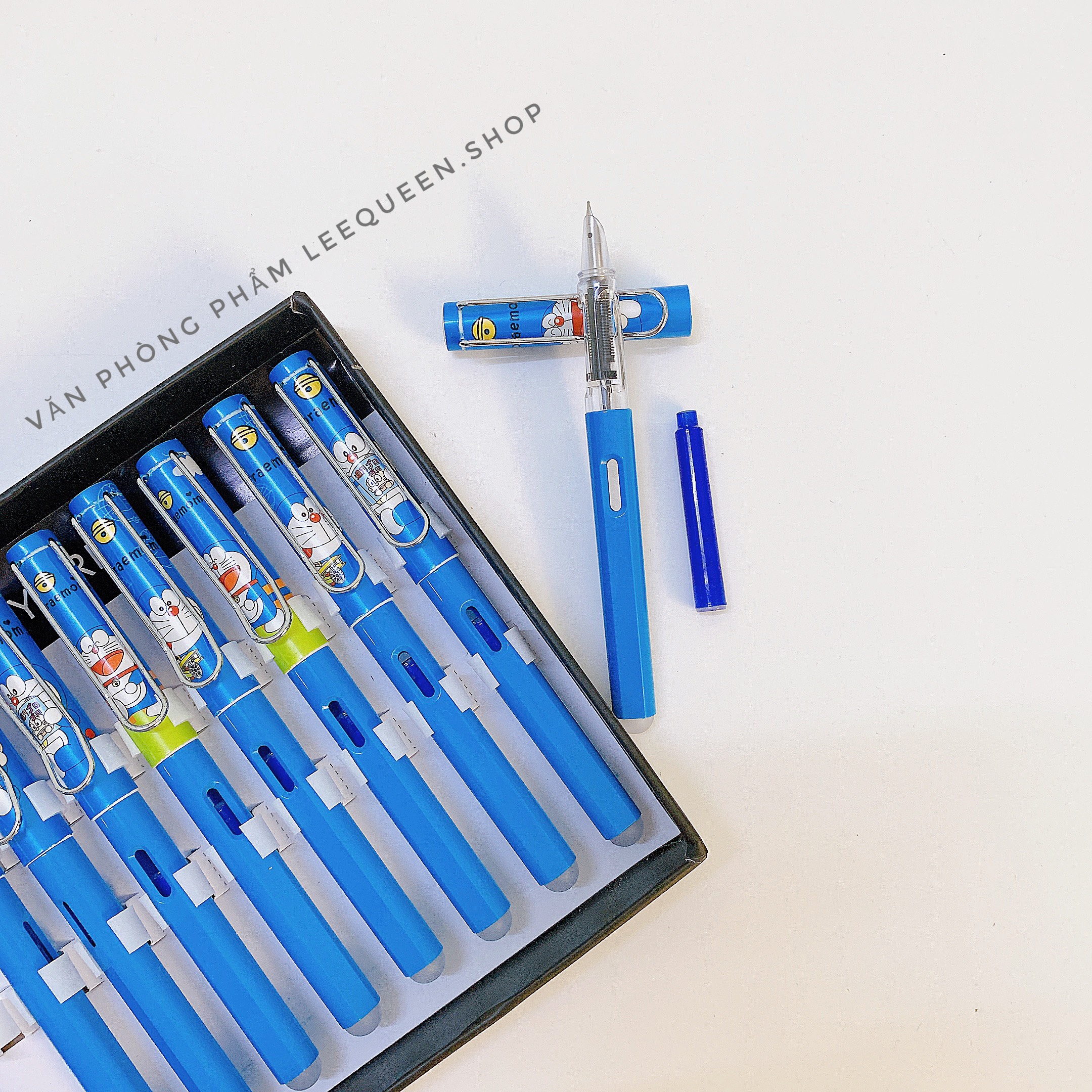 Bút Máy tẩy xóa được Đôrêmon  Ngòi Mài êm, dễ viết giúp bé rèn chữ đẹp