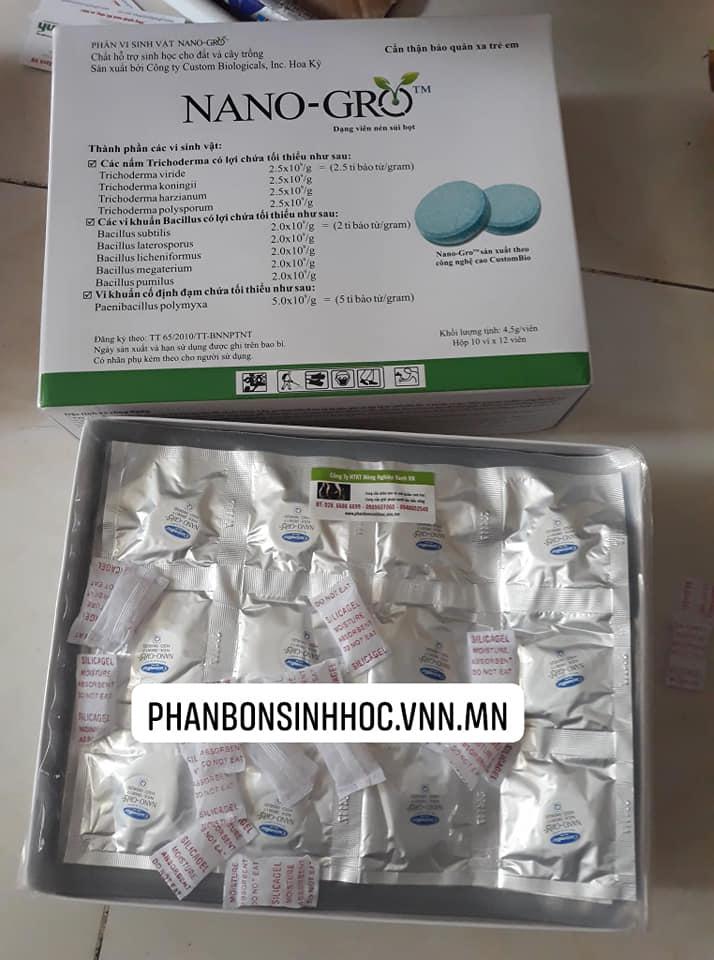 [HCM]Viên sủi trichoderma Nanogro ủ phân chuồng phân cá chăm sóc cây trồng