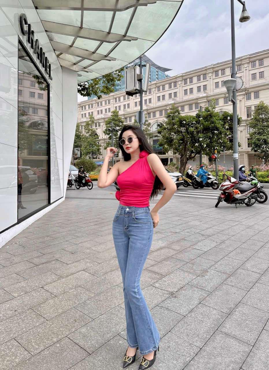 Quần jean, quần bò nữ lưng cao co giãn tôn dáng