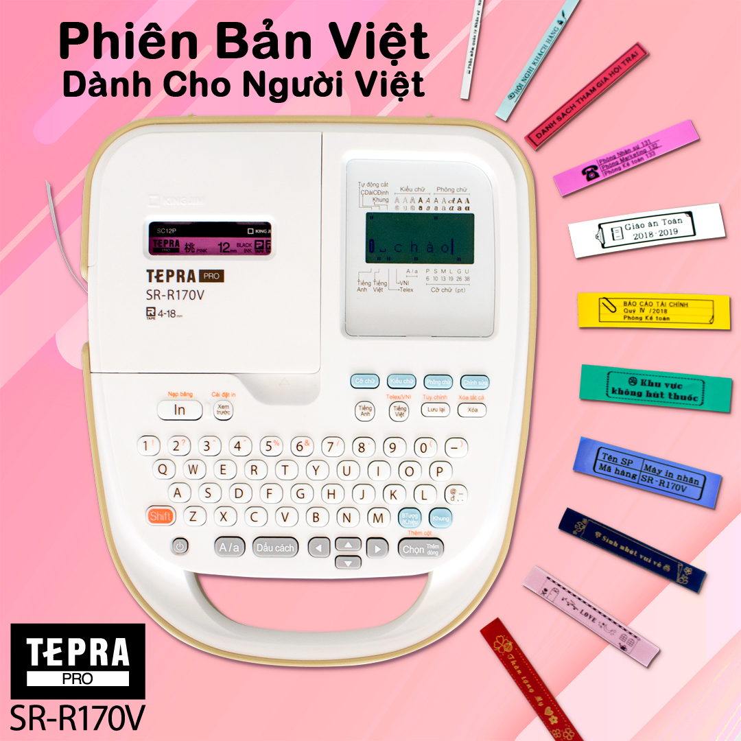 Máy in nhãn TEPRA SR-R170V - Tiếng Việt