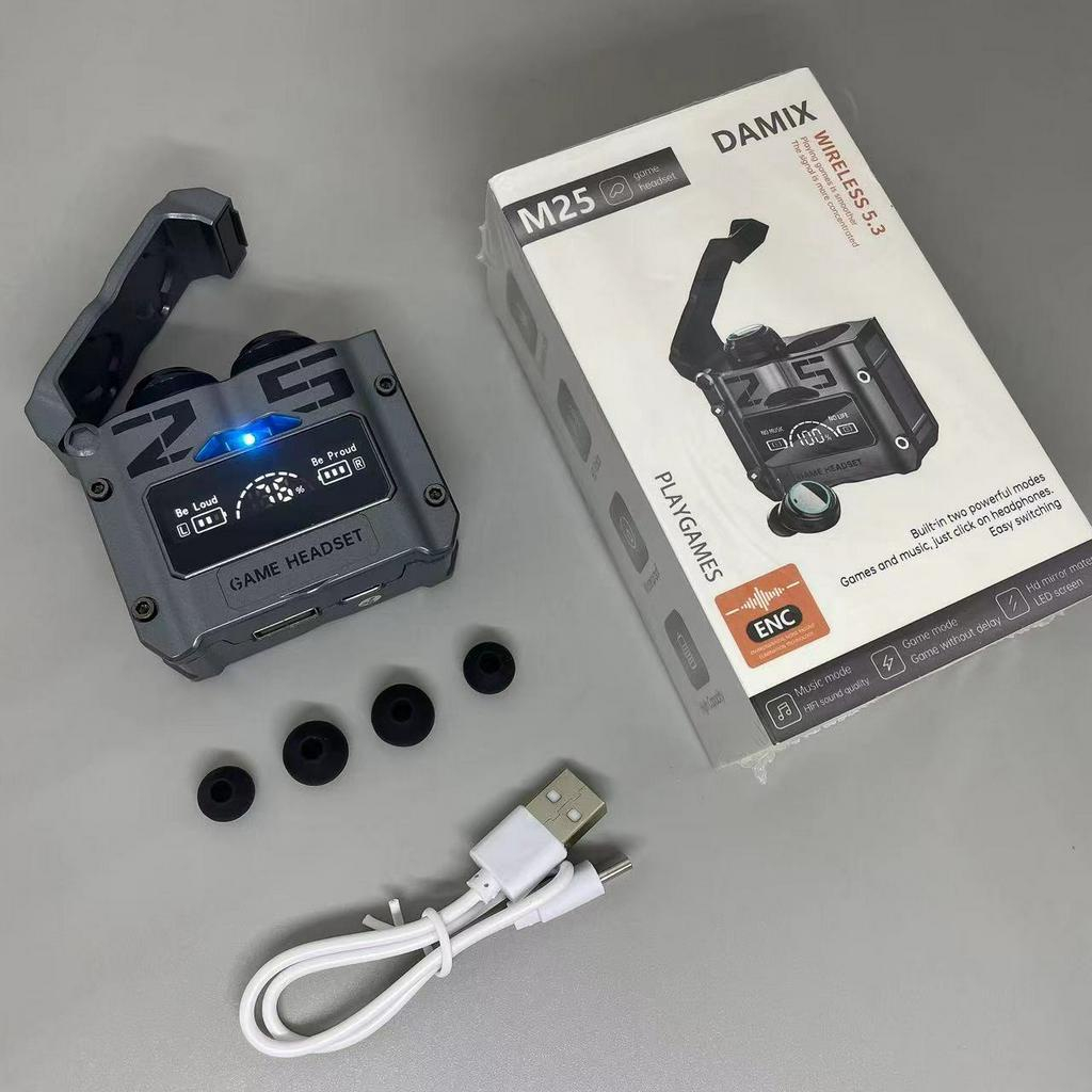 Tai Nghe Không Dây M25 TWS Bluetooth 5.3 Màn Hình Cảm Ứng Kỹ Thuật Số Giảm Tiếng Ồn , Có Mic Đàm Thoại - Bảo Hành 1 Tháng Lỗi 1 Đổi 1
