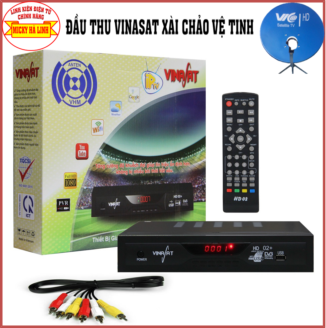 [HCM]Đầu thu Vina satS2 - Xem kênh truyền hình miễn phí - xài chảo vệ tinh