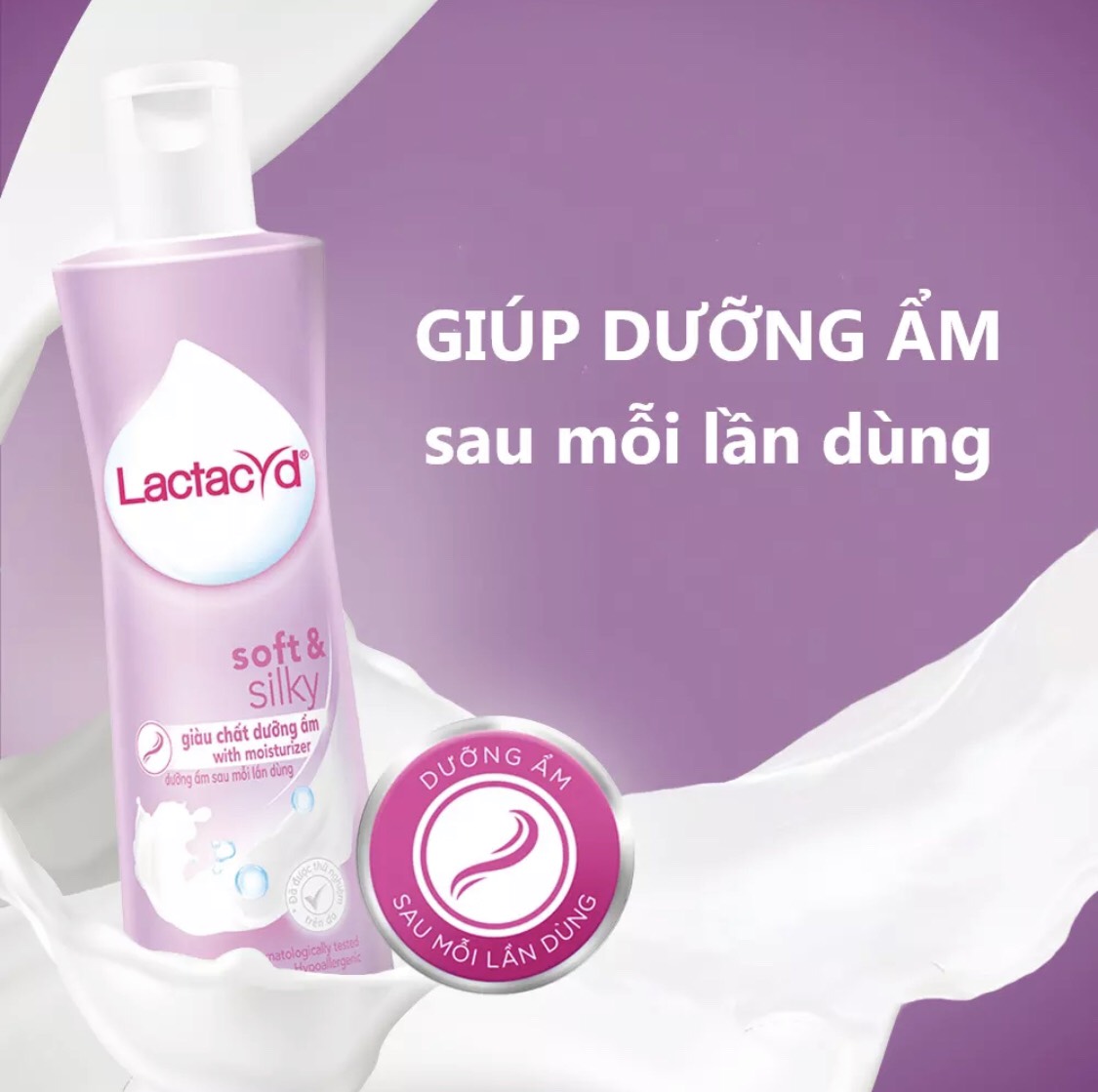 Dung Dịch Vệ Sinh Phụ Nữ Lactacyd Dưỡng Ẩm Soft & Silky (250ml)