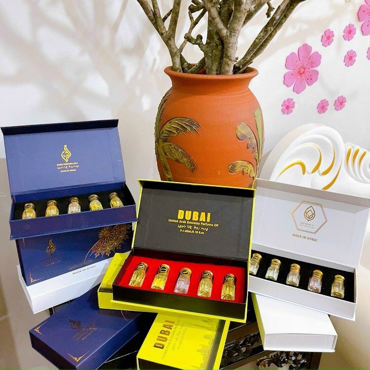 Tinh dầu thơm dubai tinh dầu set 5 mùi thơm quý tộc