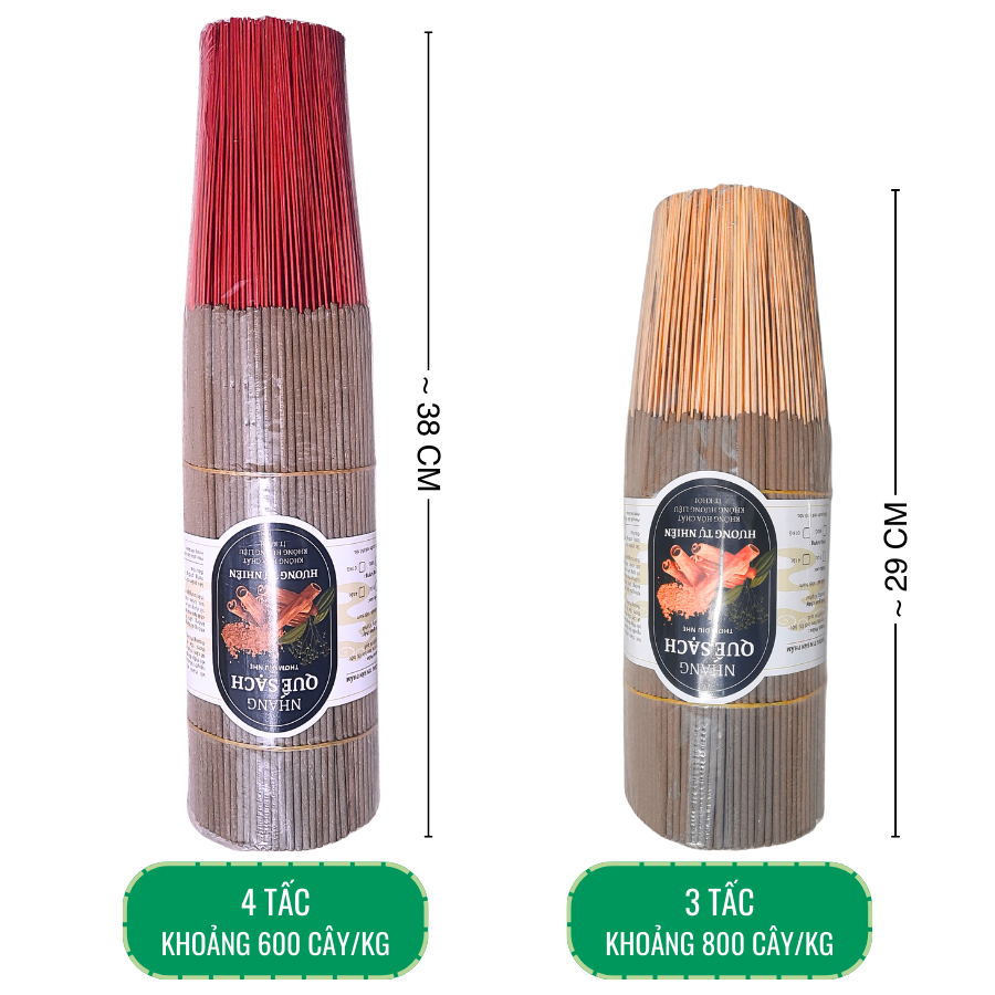 [01 Kg] Nhang Quế Sạch hương tự nhiên thơm dịu không tẩm Tinh Dầu không hóa chất, ít khói