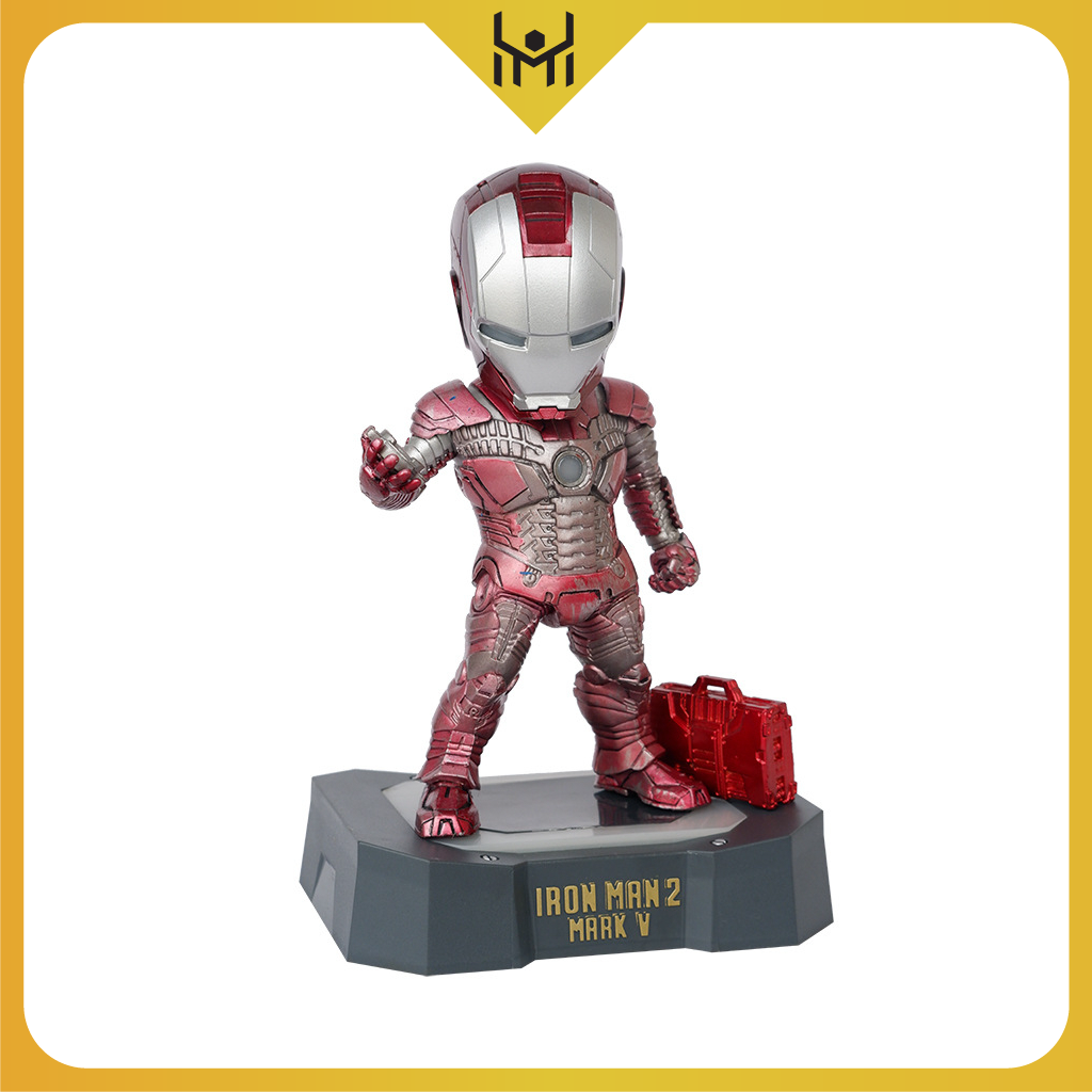 [CÓ LED] - Mô Hình Marvel Ironman MK2 chibi siêu chất, cao 20cm - Figure Ironman - Led đẹp