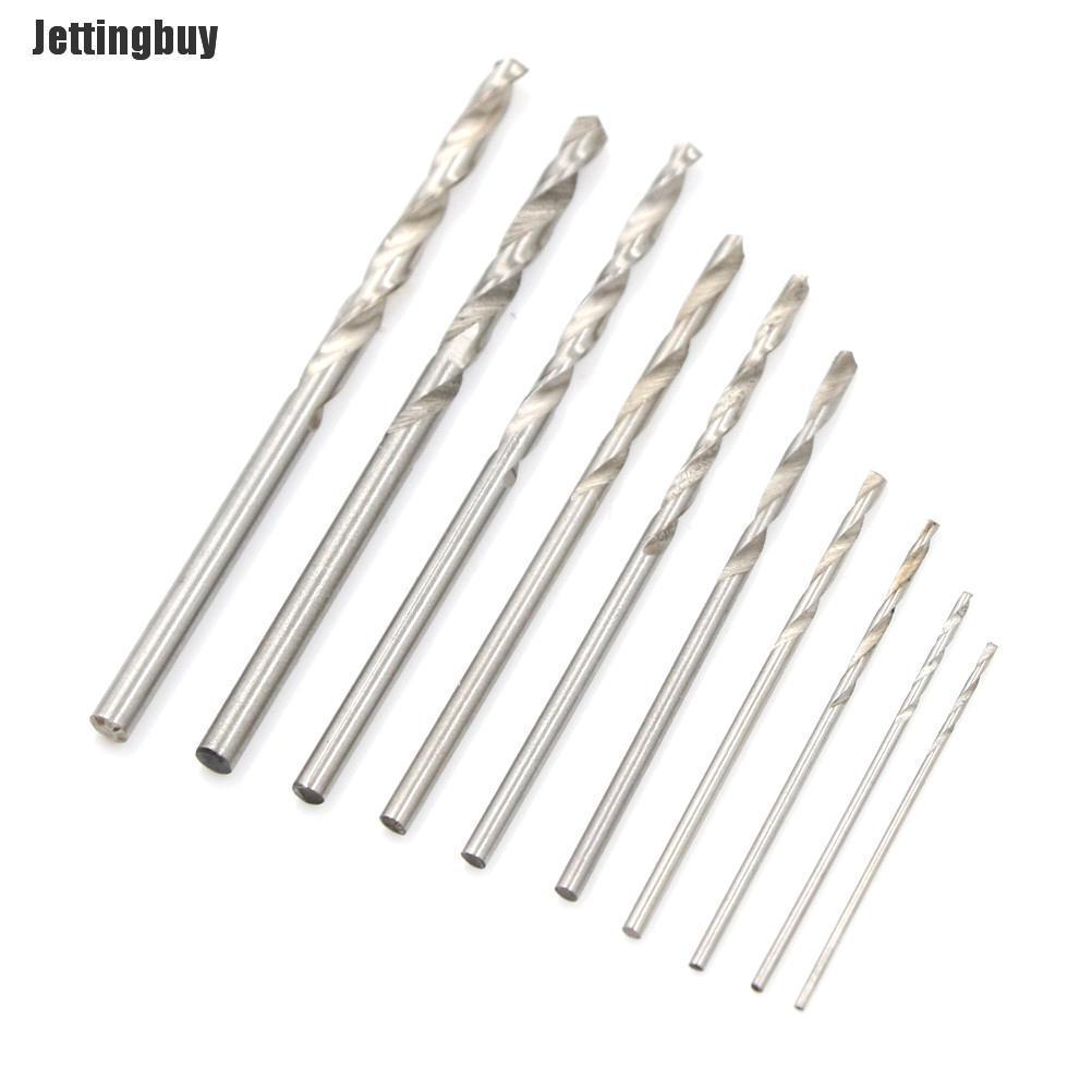 Jettingbuy 10 Chiếc Mũi Khoan Phủ Titan Mũi Khoan Thép Tốc Độ Cao Dụng Cụ Điện 0.8-3Mm