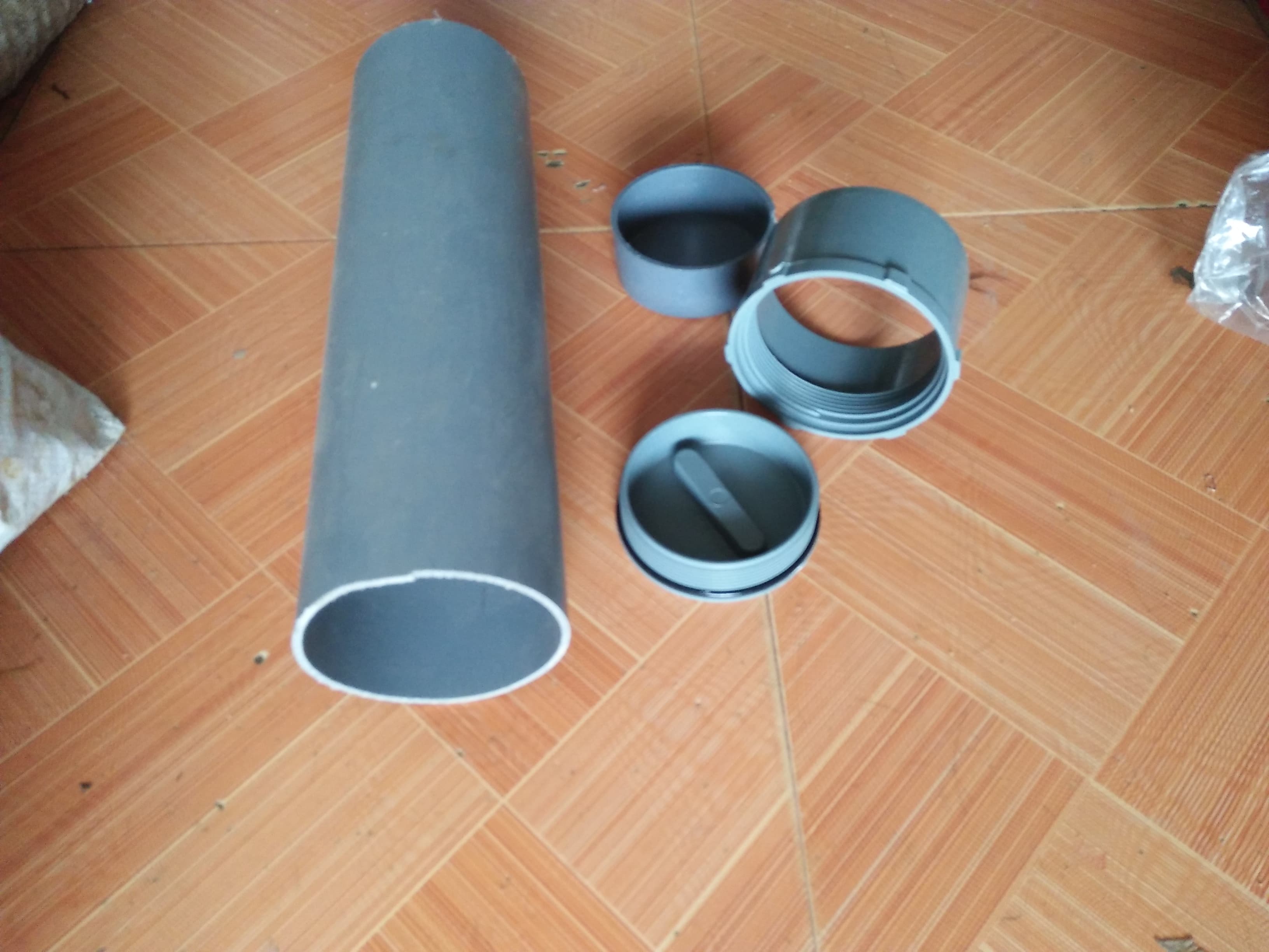 Combo 1 bịt xả 160, 1 bịt trơn và 70cm ống 160