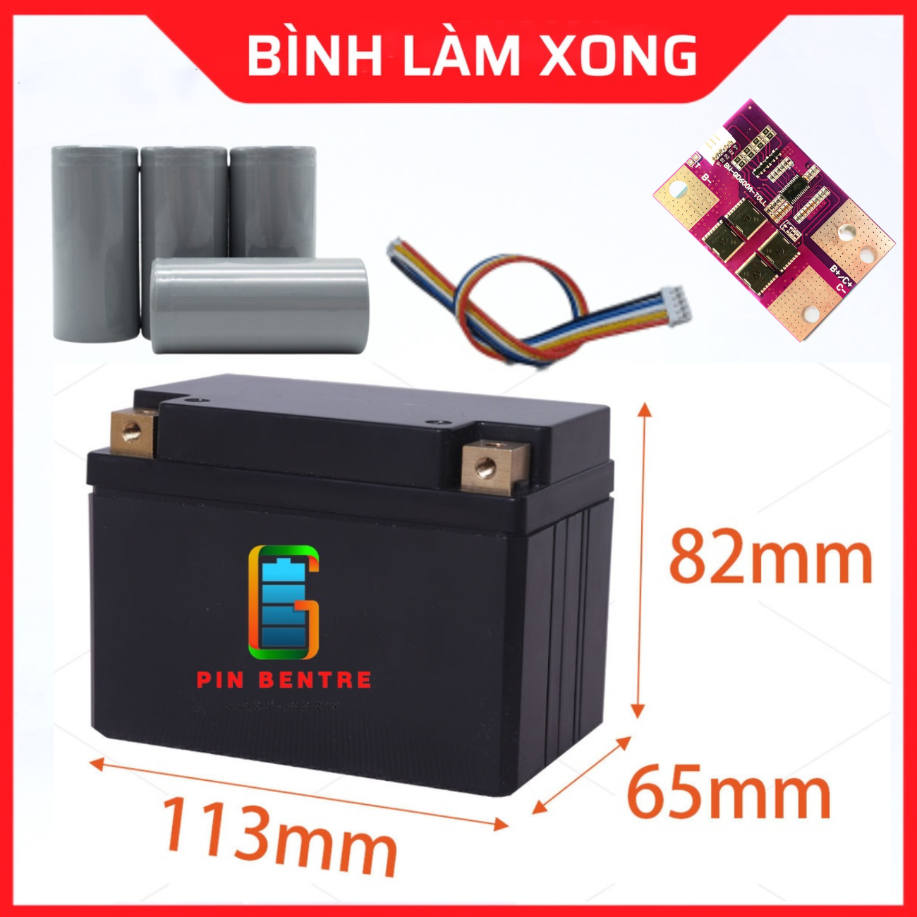 Mạch 4s 600A cho Pin sắt Phosphate chuyên đề Xe Máy ( Sạc Xả Chung )