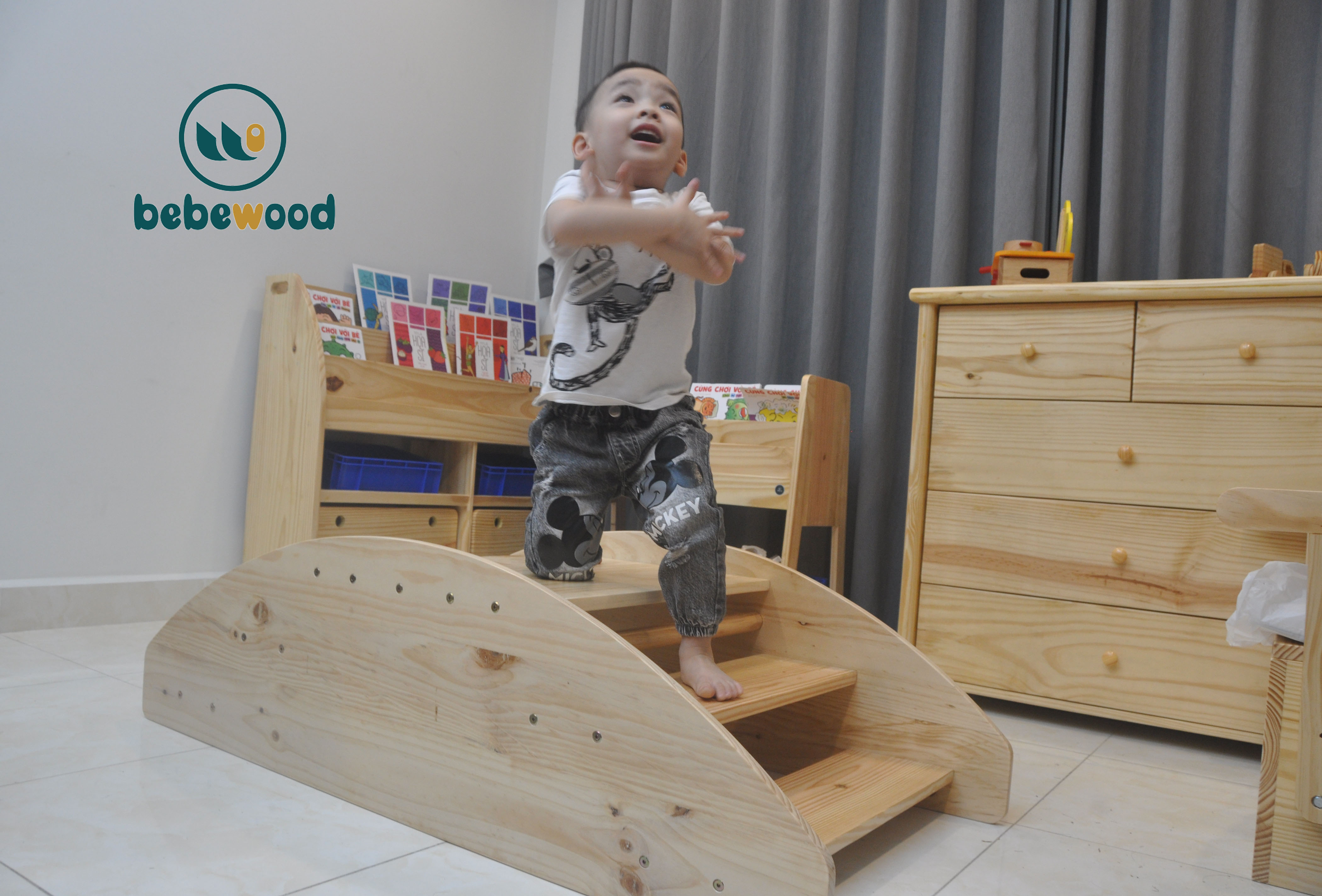 Thuyền Bập Bênh Koki Gỗ Cho Bé (Hàng đặt trước 3 ngày) - Bebewood