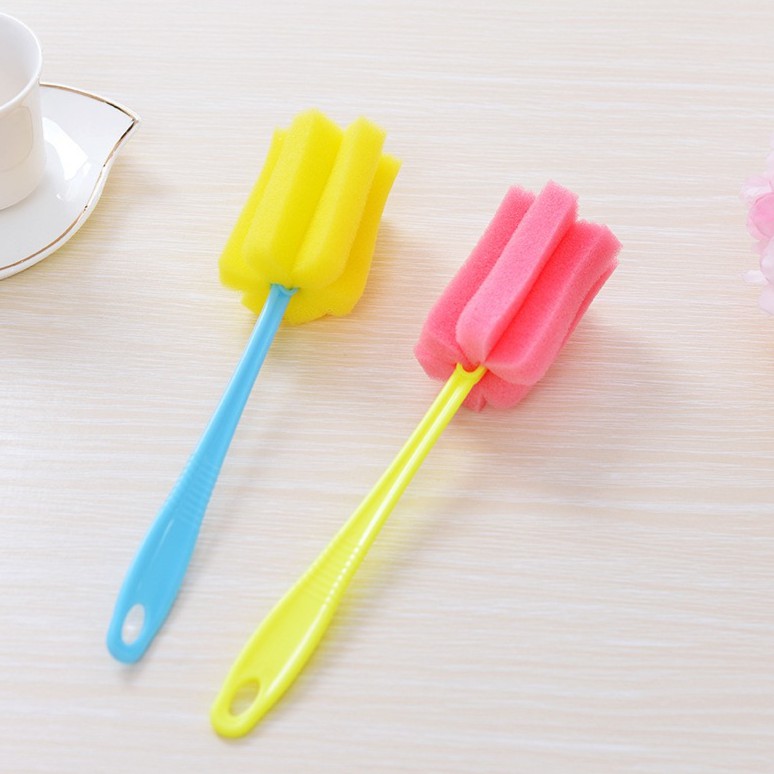 Combo 2 Que bọt biển cọ rửa cốc chén, bình sữa