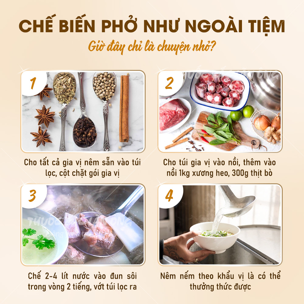 Gia vị nấu phở gà (Hương thơm chuẩn vị)