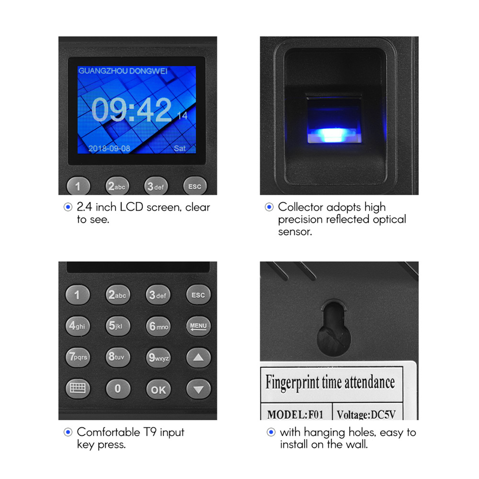 Máy Chấm Công Quét Vân Tay 911(Tặng USB 8GB/16G + Video Hướng dẫn sử dụng - Part + Full time)