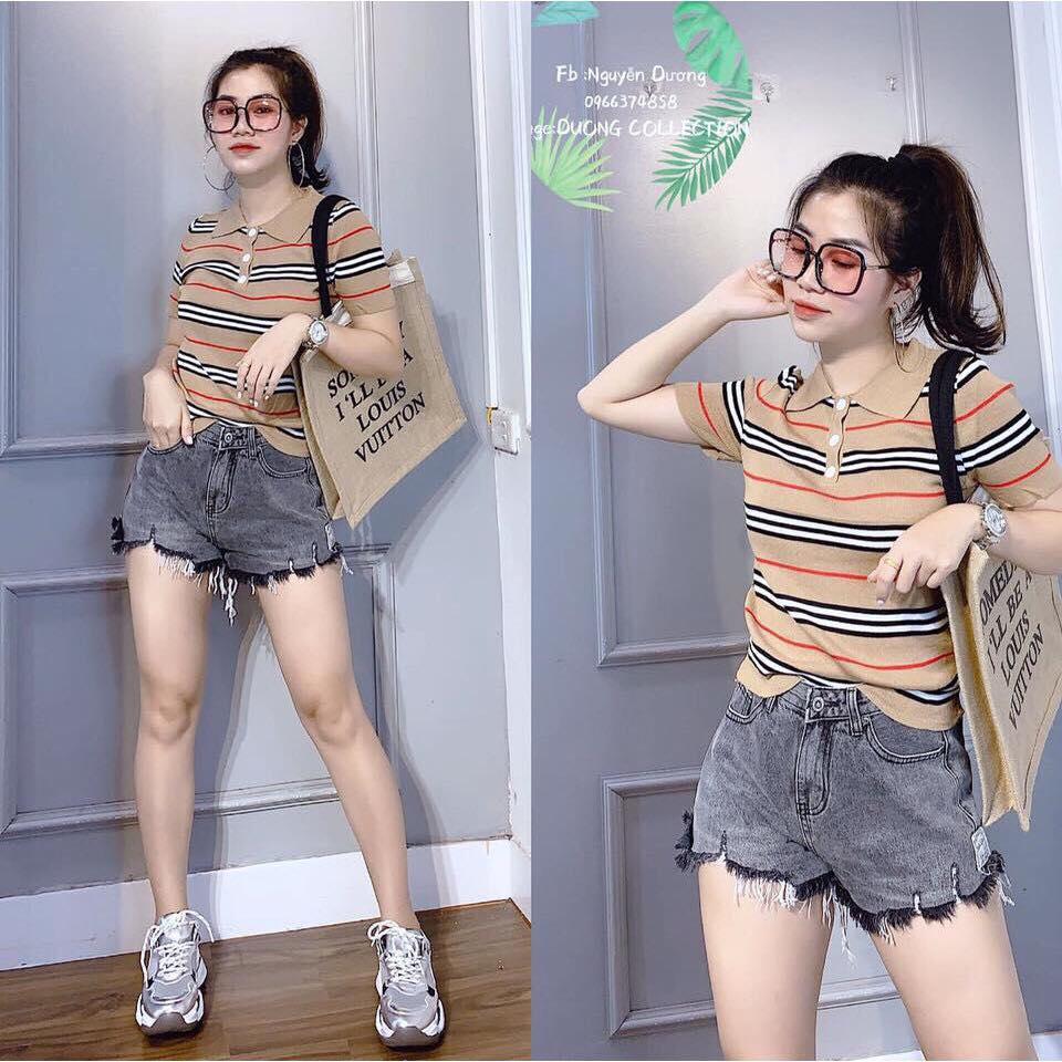 Áo BBR kẻ ngang cổ bẻ