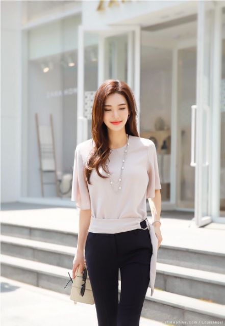 Zerasy - Áo kiểu phối dây eo 2 phong cách sang trọng