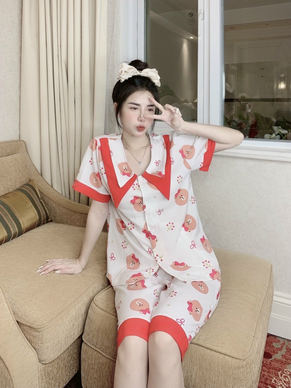 Bộ Lụa manggo cao cấp mặc nhà dáng lửng mẫu mới 2022