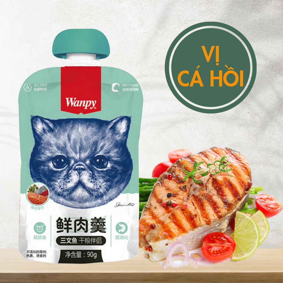 [CHÍNH HÃNG] Pate Wanpy Siêu Thơm Ngon Nắp Vặn 4 Vị 90g