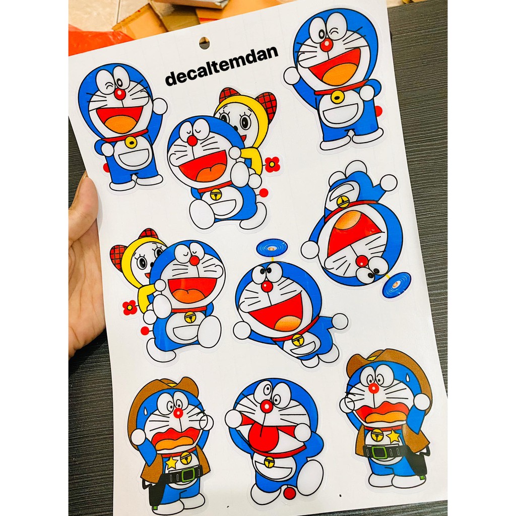 DDXM - V11M - DECAL TEM NỔI HÌNH ĐÔRÊMON & ĐÔRÊMI DÁN TRANG TRÍ...