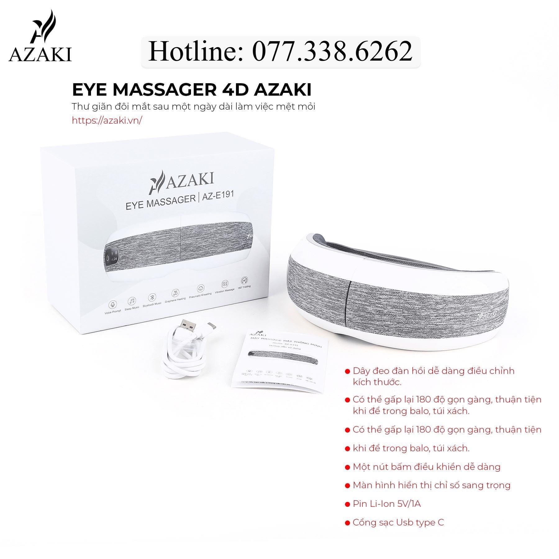 [HCM]Máy massage mắt Azaki - Hàng chính hãng