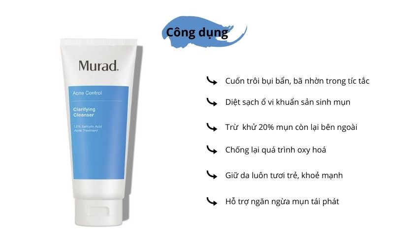 Gel Rửa Mặt Cho Da Mụn Clarifying Cleanser Murad 200ml