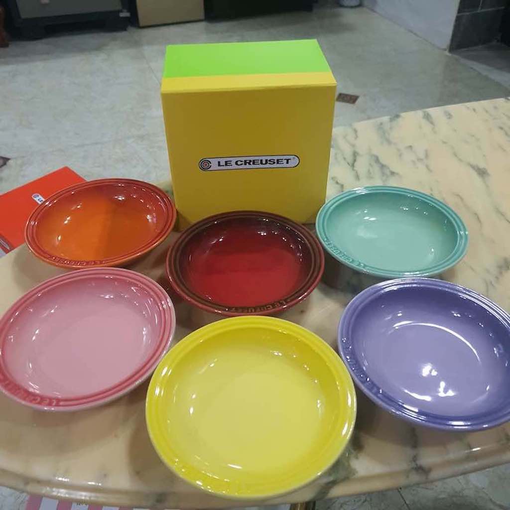 Le Creuset Đĩa 6" (15.3cm) hộp 6 cái ( Màu ngẫu nhiên ) - Le Creuset Mini Round Plate, Rainbow 6"