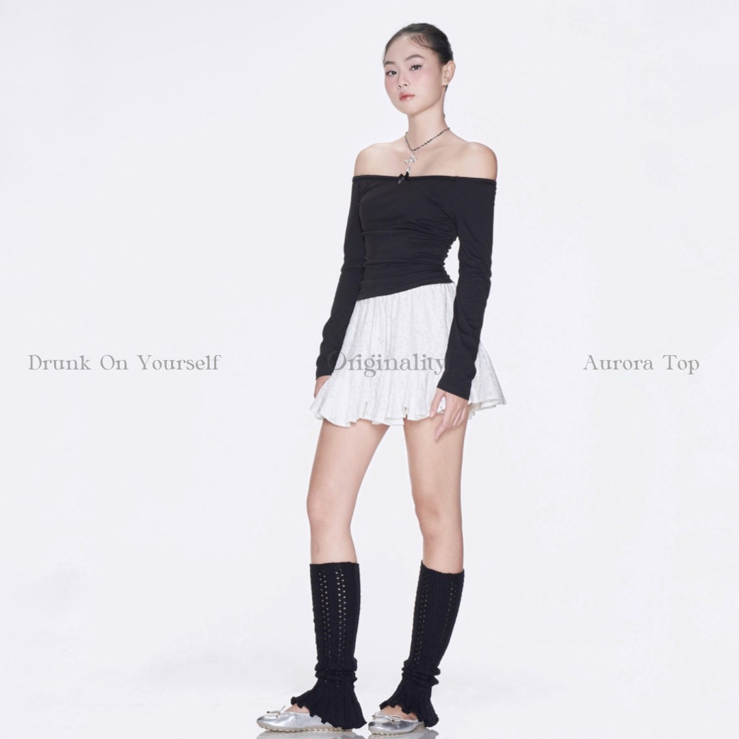 ORIGINALITY-ÁO THUN DÀI TAY TRỄ VAI-AURORA TOP