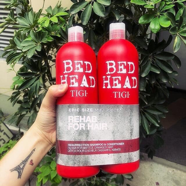 Combo Dầu gội - xả TIGI đỏ-phục hồi tóc hư tổn