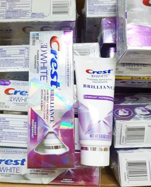 Kem đánh răng trắng răng Crest 3D White Brilliance 110g - Mỹ