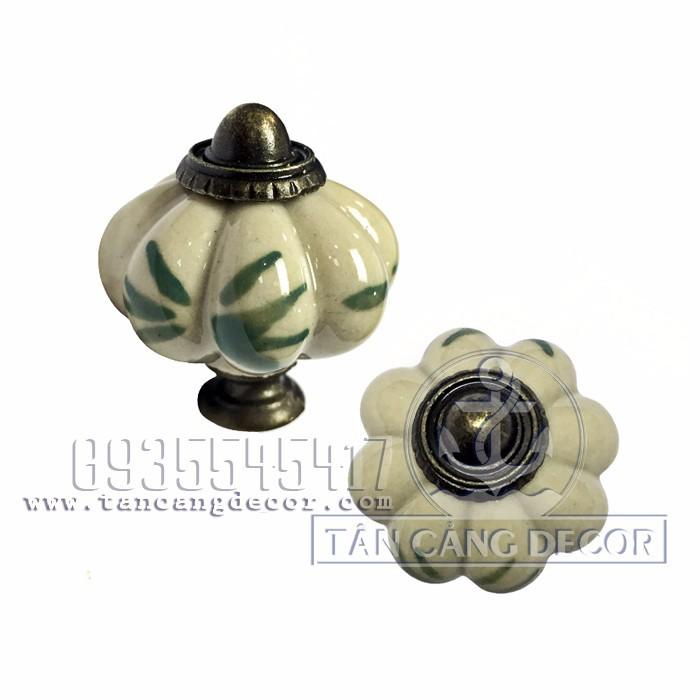 Tay nắm gốm sứ (nhiều hoa văn)