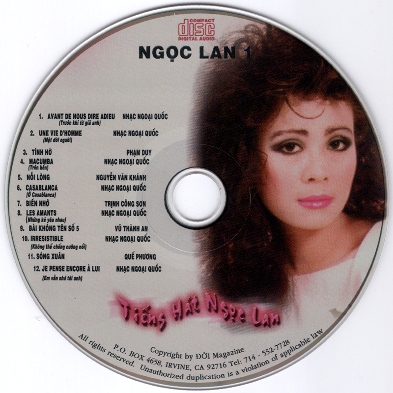 Đời CD 001 - Tiếng Hát Ngọc Lan 1