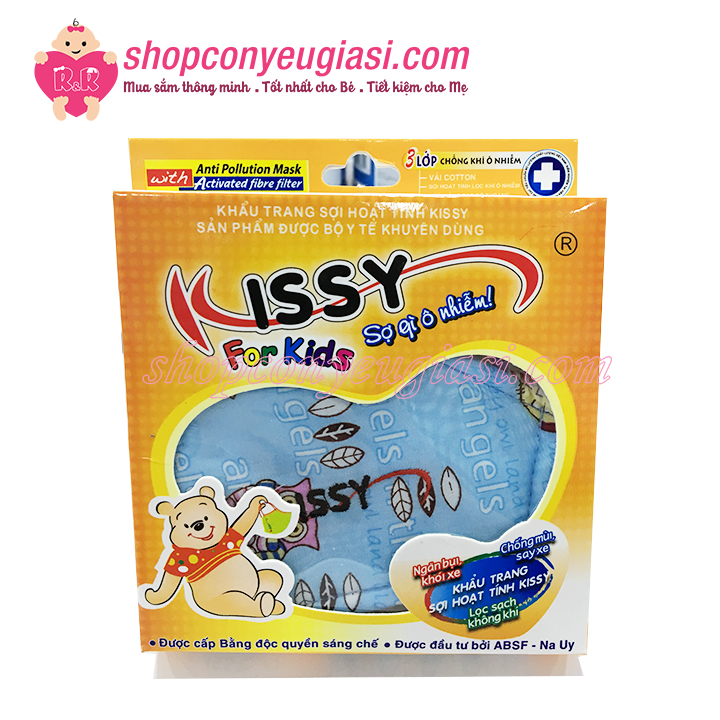 [HCM]Khẩu Trang Vải Sợi Hoạt Tính Kissy Size S0 Cho Trẻ Em - 1 Cái/Hộp