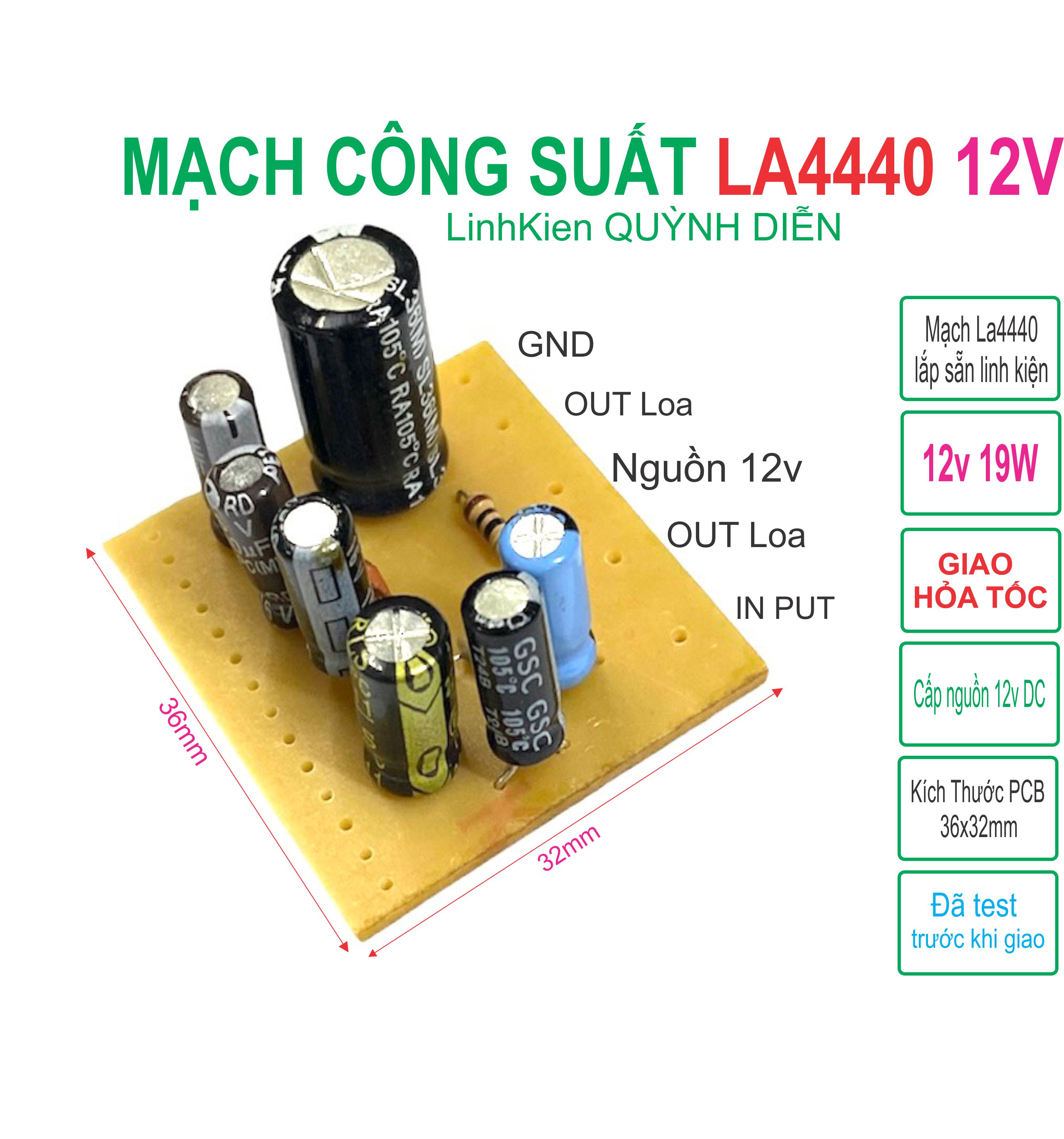 Combo 10 bo mạch công suất la4440