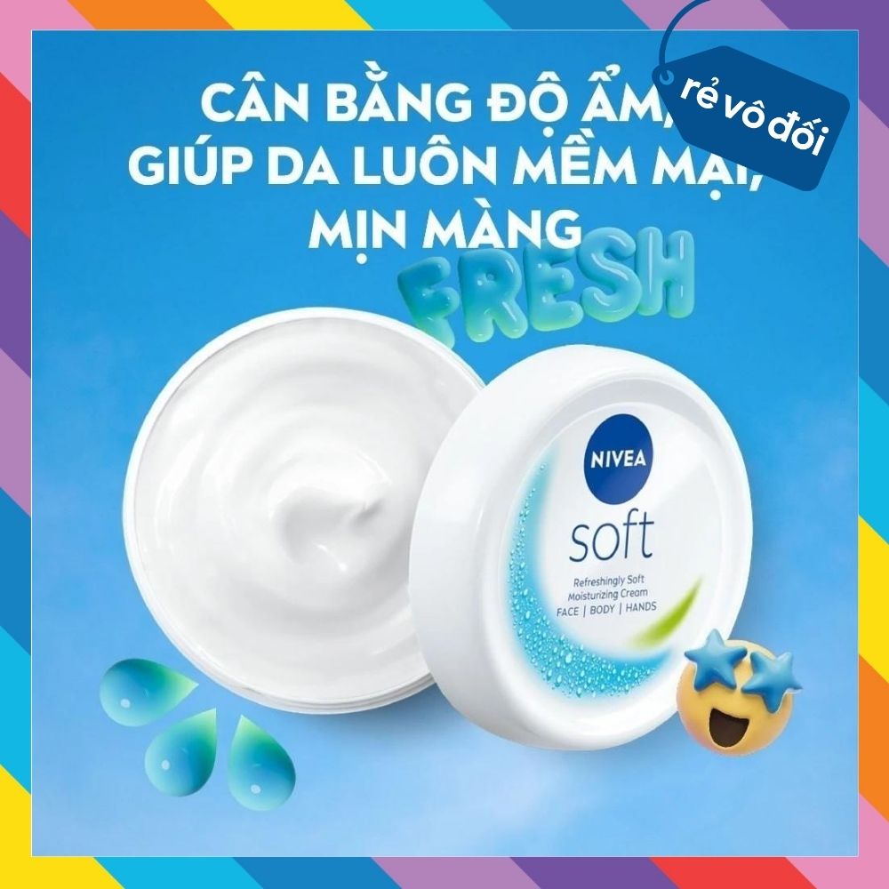 Nivea Soft creme moisturizer 50ml/ 200ml-Thailand