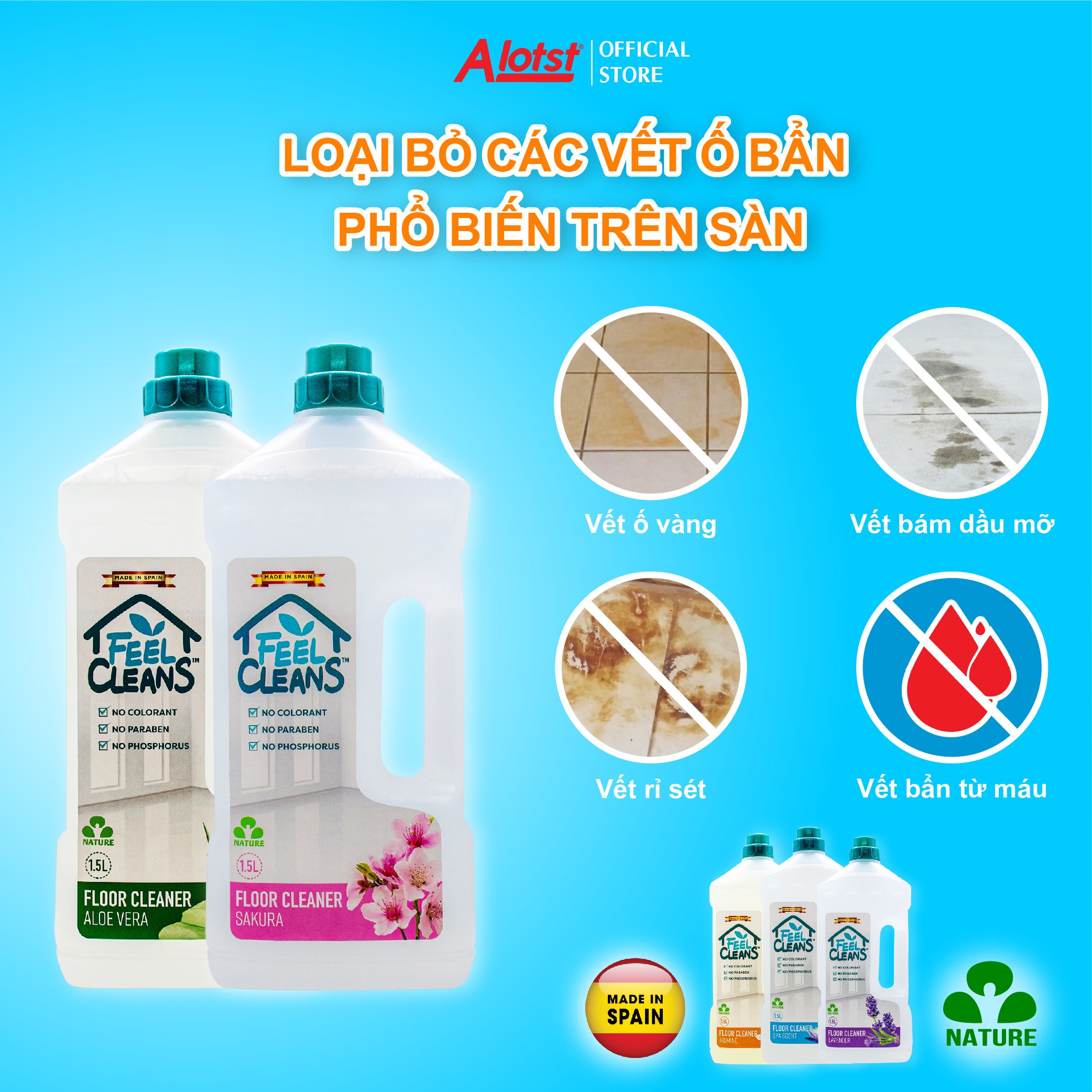 Nước lau sàn FeelCleans 1,5 Lít
