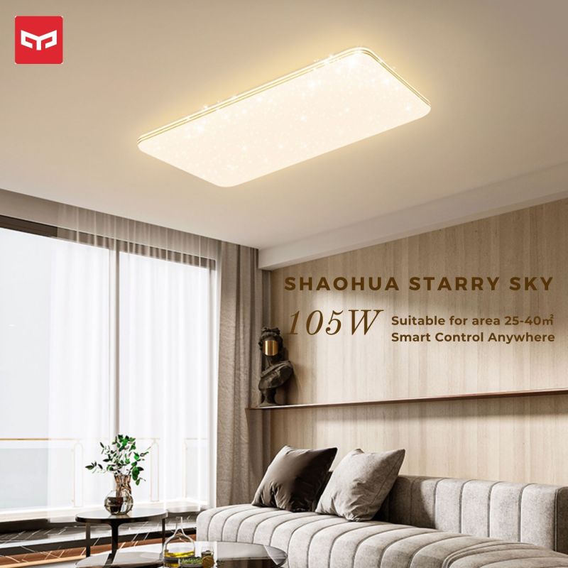 ĐÈN LED ỐP TRẦN THÔNG MINH XIAOMI YEELIGHT Phantom Starry Sky Series A2002R900-B (910x610MM – 105W – 3 NHIỆT ĐỘ MÀU)