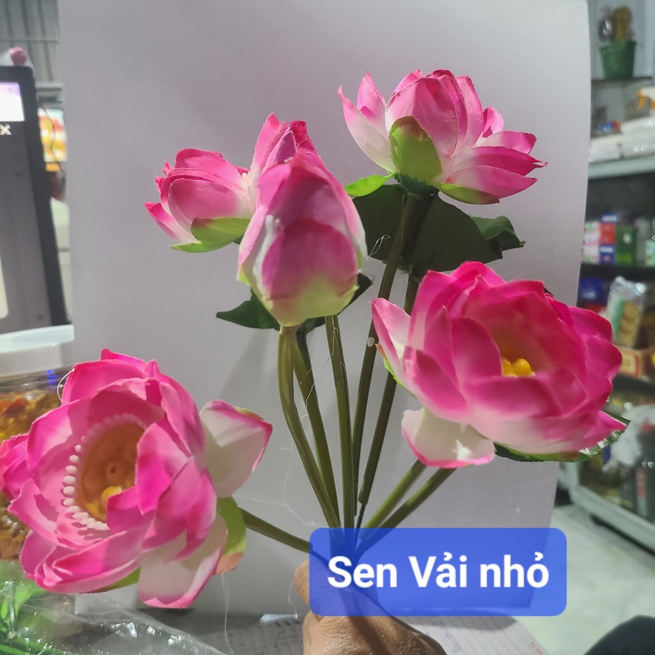 Chùm hoa sen giả trang trí tết